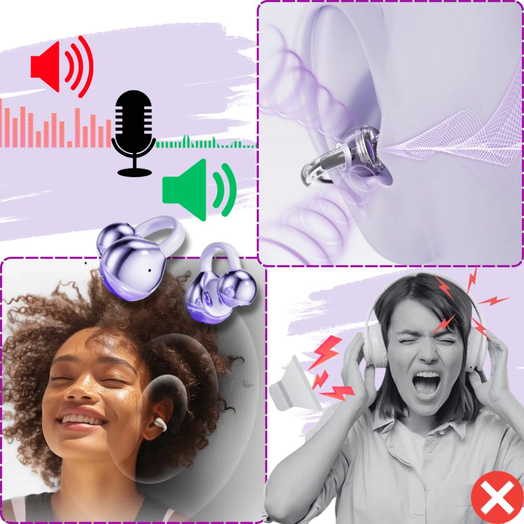 Bluetooth Open-Ear Clip-On Earbuds
