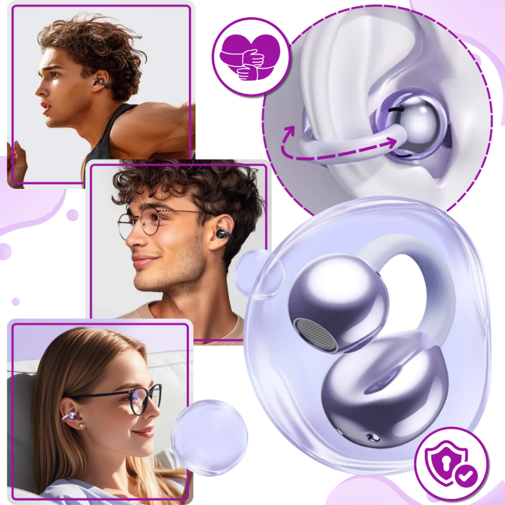 Bluetooth Open-Ear Clip-On Earbuds
