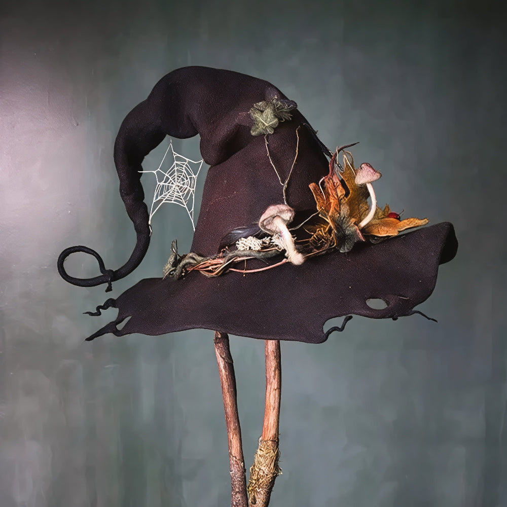 Handmade Felted Merino Wool Witch Hat