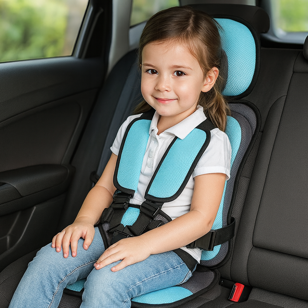 Adjustable Travel-Ready Portable Car Booster Seat