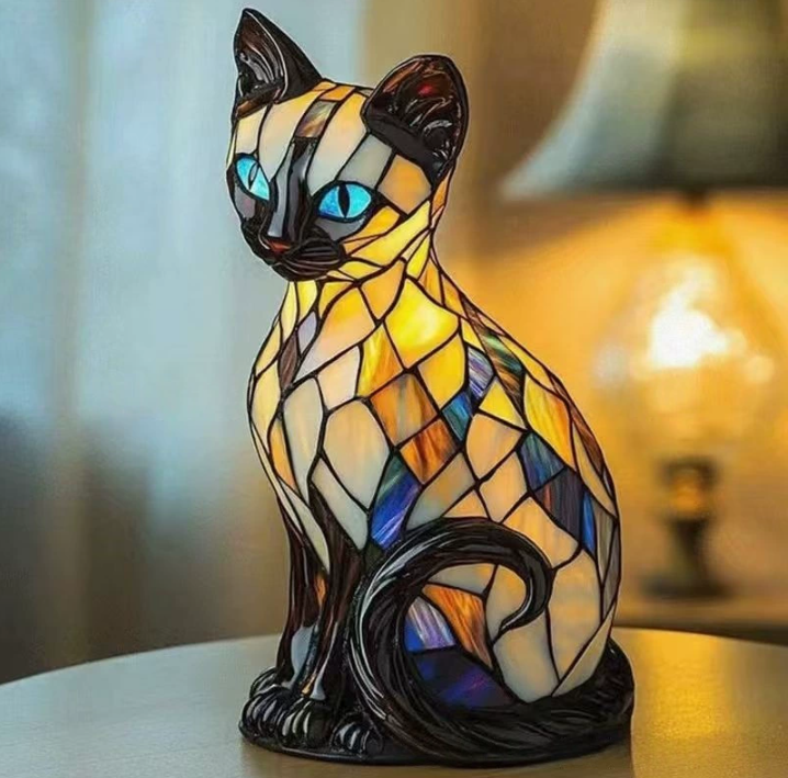 Decorative Stained Glass Animal Night Lamp