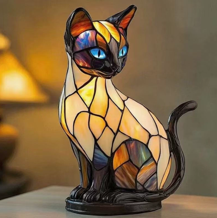 Decorative Stained Glass Animal Night Lamp