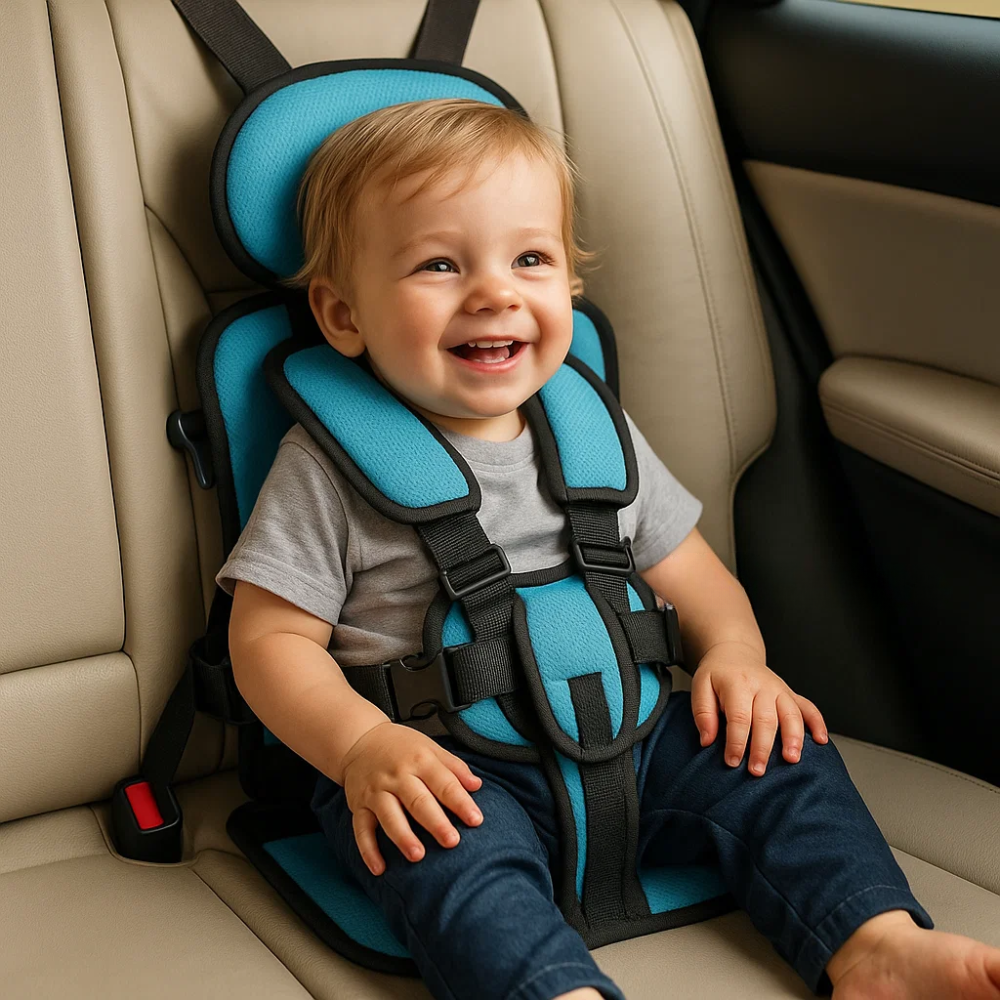 Portable Kids Booster Chair with 5-Point Harness Support