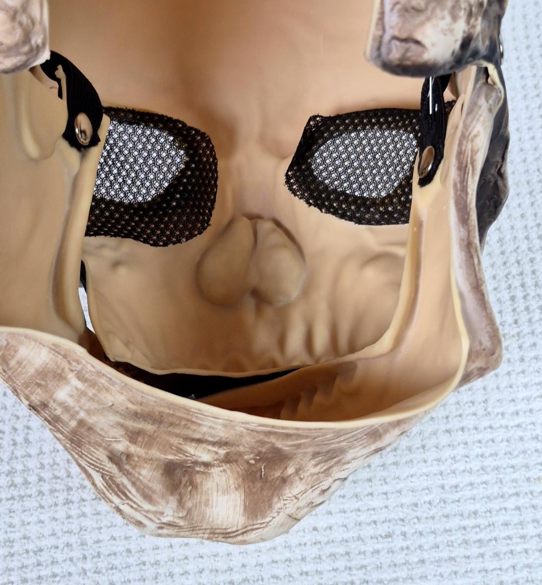 Full Head Skull Costume Mask with Moving Jaw