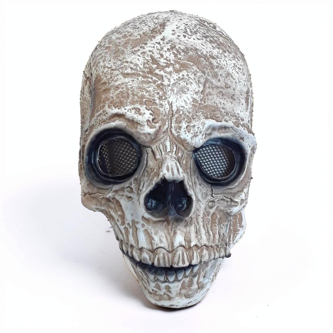 Full Head Skull Costume Mask with Moving Jaw