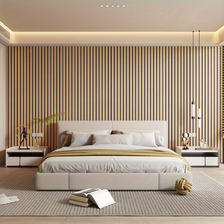 Peel-and-Stick 3D Wood-Look Wall Panels