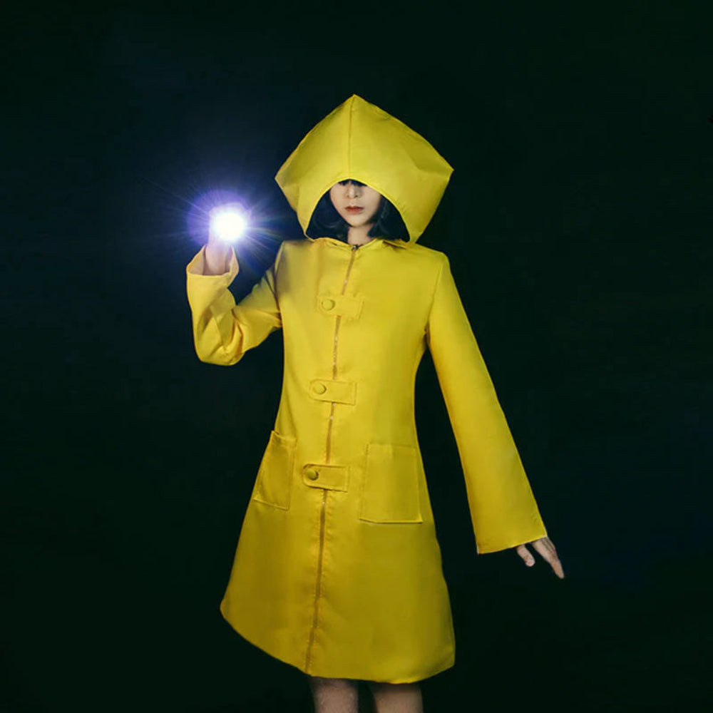 Yellow Hooded Rain Jacket Costume for Halloween