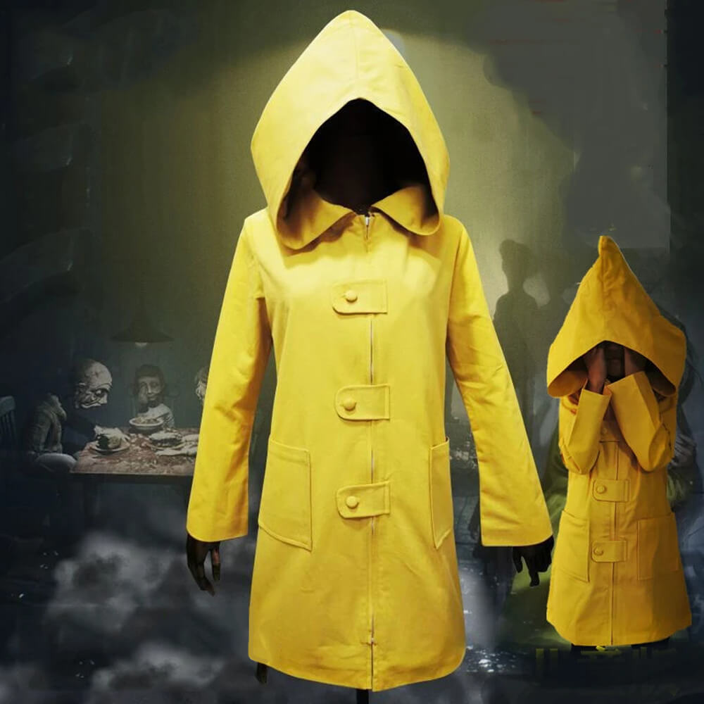 Yellow Hooded Rain Jacket Costume for Halloween