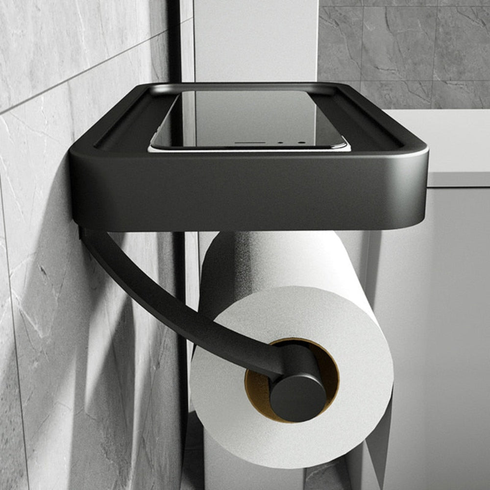 Modern Stainless Wall-Mounted Toilet Paper Shelf
