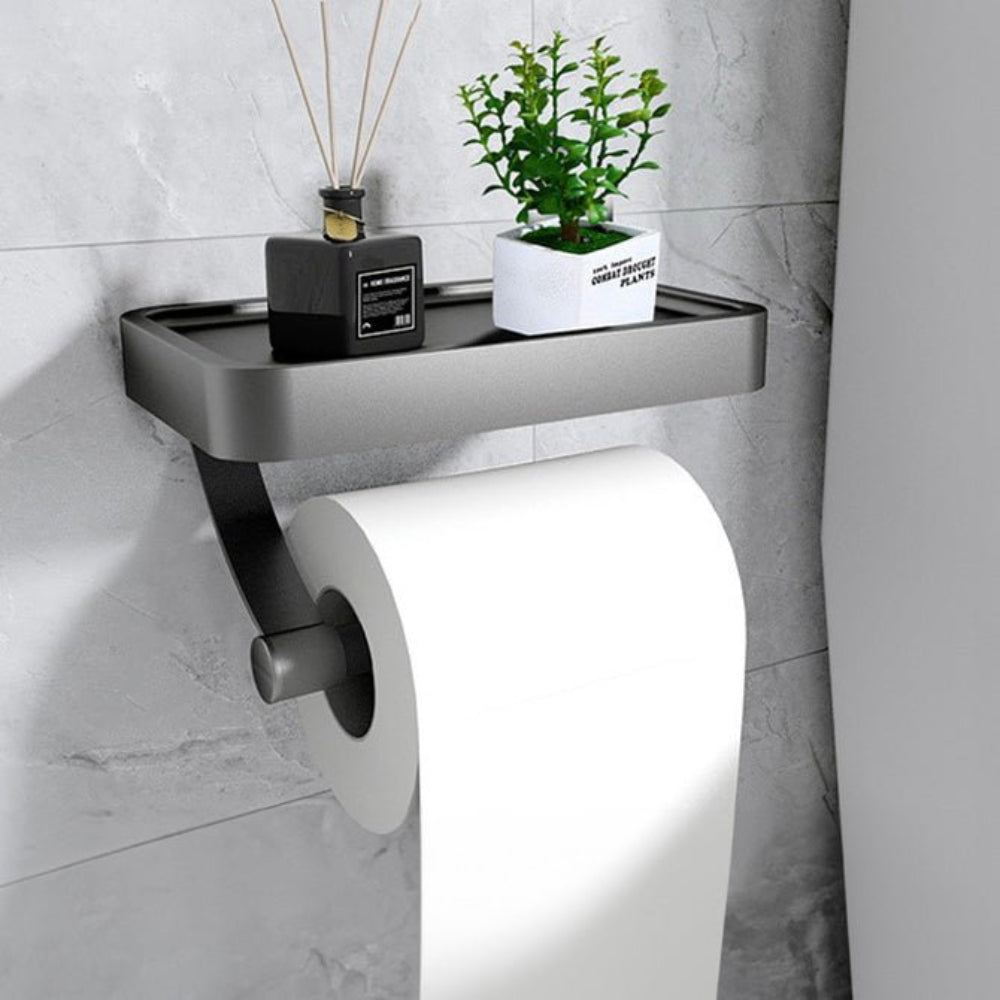 Modern Stainless Wall-Mounted Toilet Paper Shelf