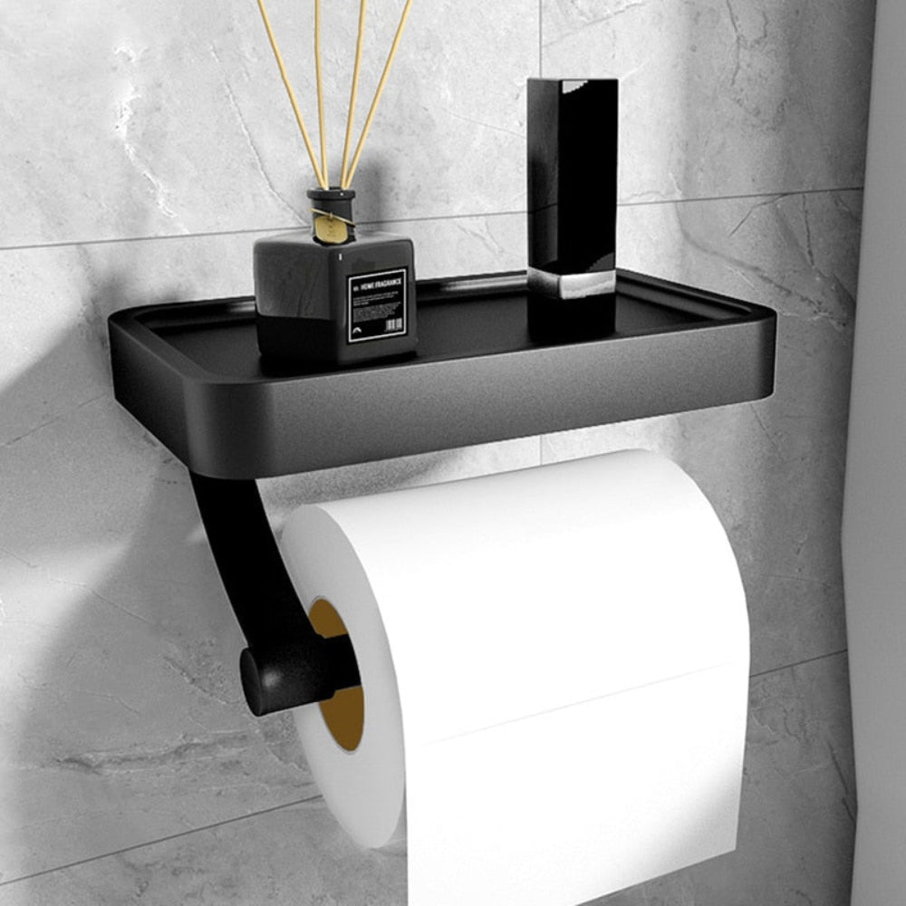 Modern Stainless Wall-Mounted Toilet Paper Shelf