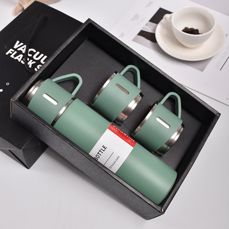 Insulated Stainless Steel Flask Set for Outdoor Adventures