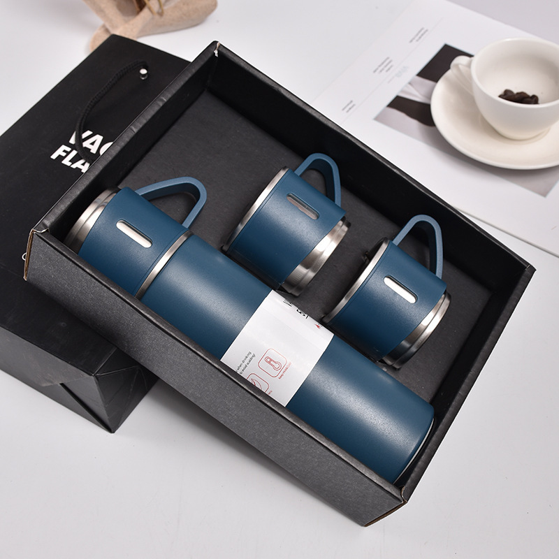 Insulated Stainless Steel Flask Set for Outdoor Adventures