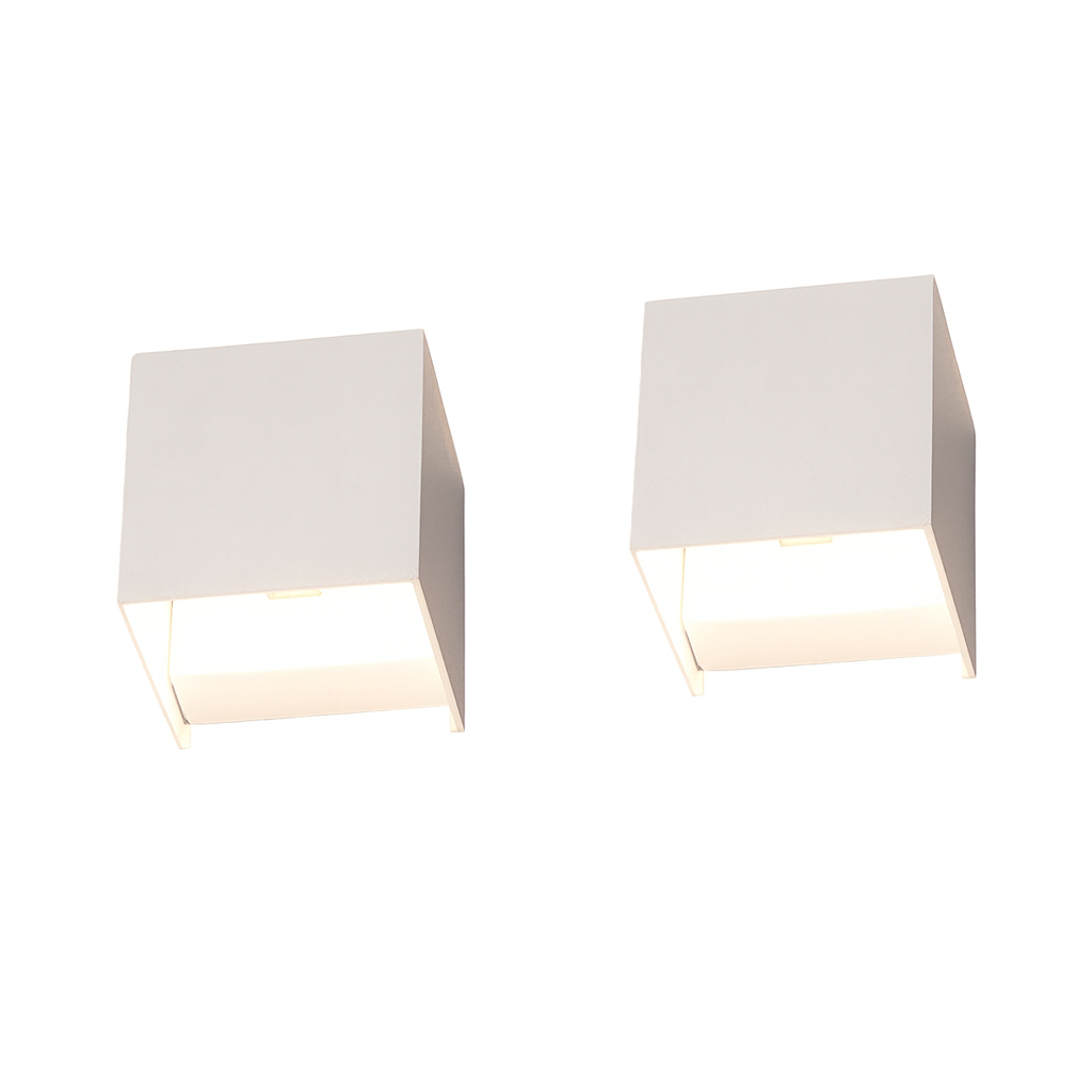 Wall Light LED Sconce Black Modern Indoor Fixture Set