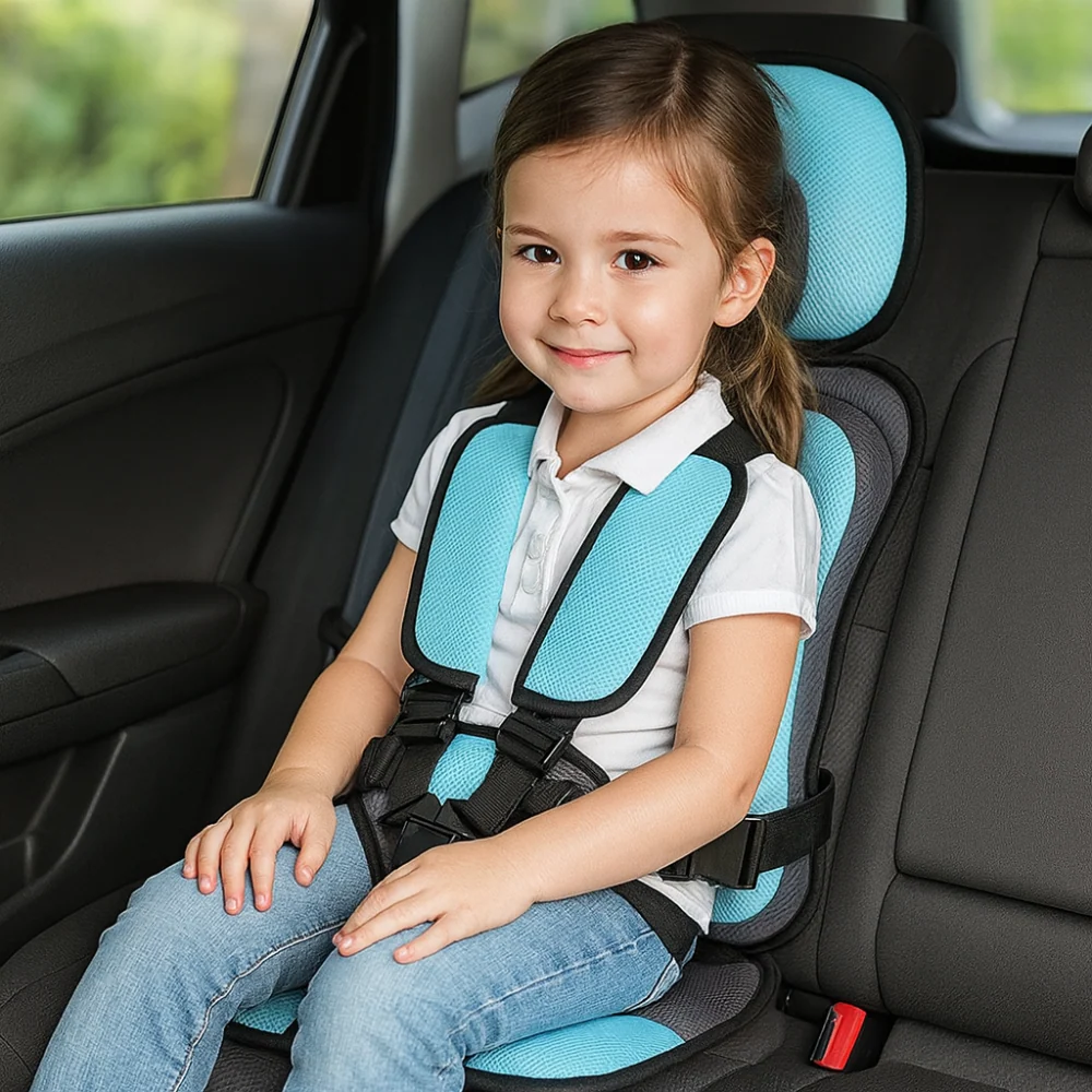 Adjustable Travel-Ready Portable Car Booster Seat