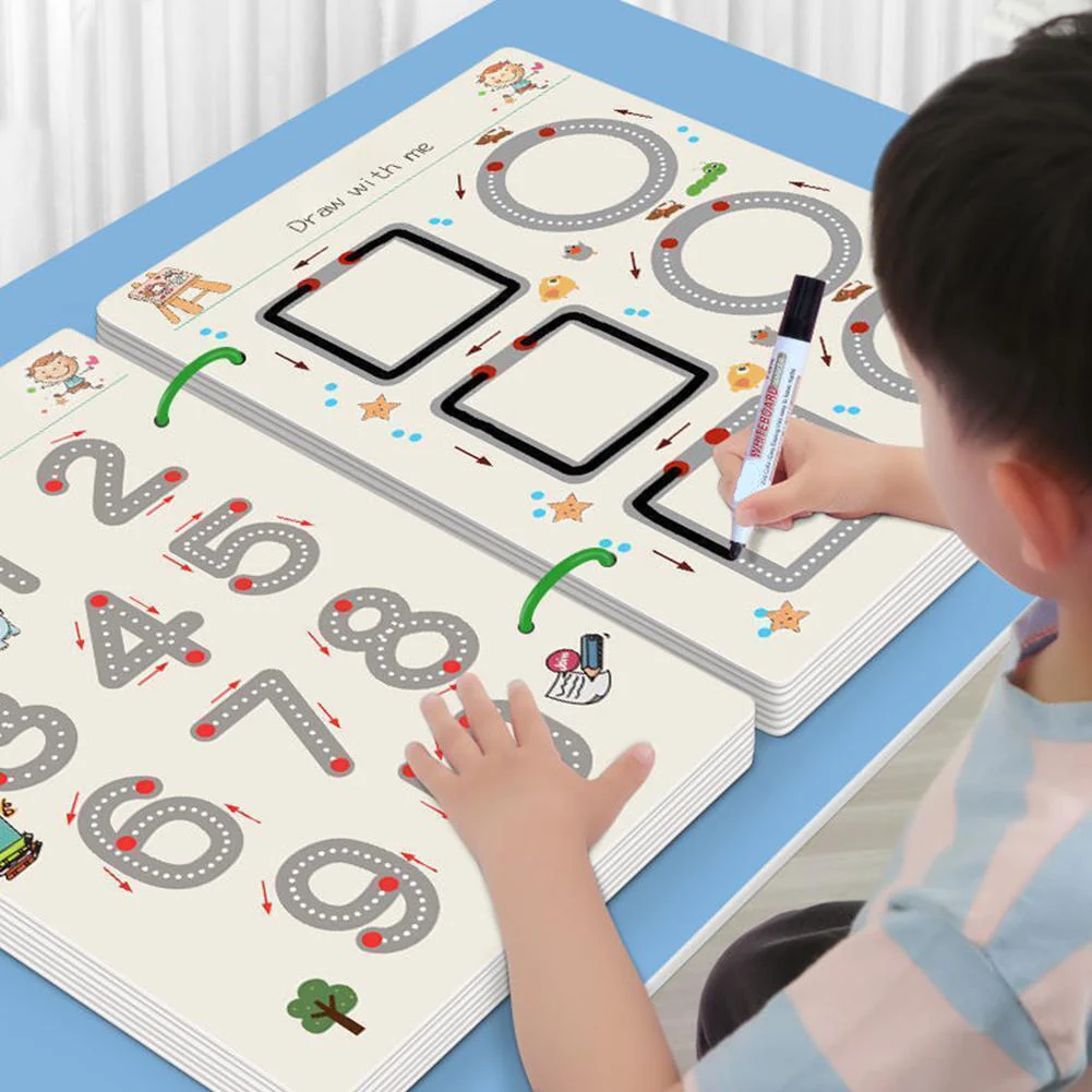 Handwriting Practice Book Reusable Kids Tracing Workbook