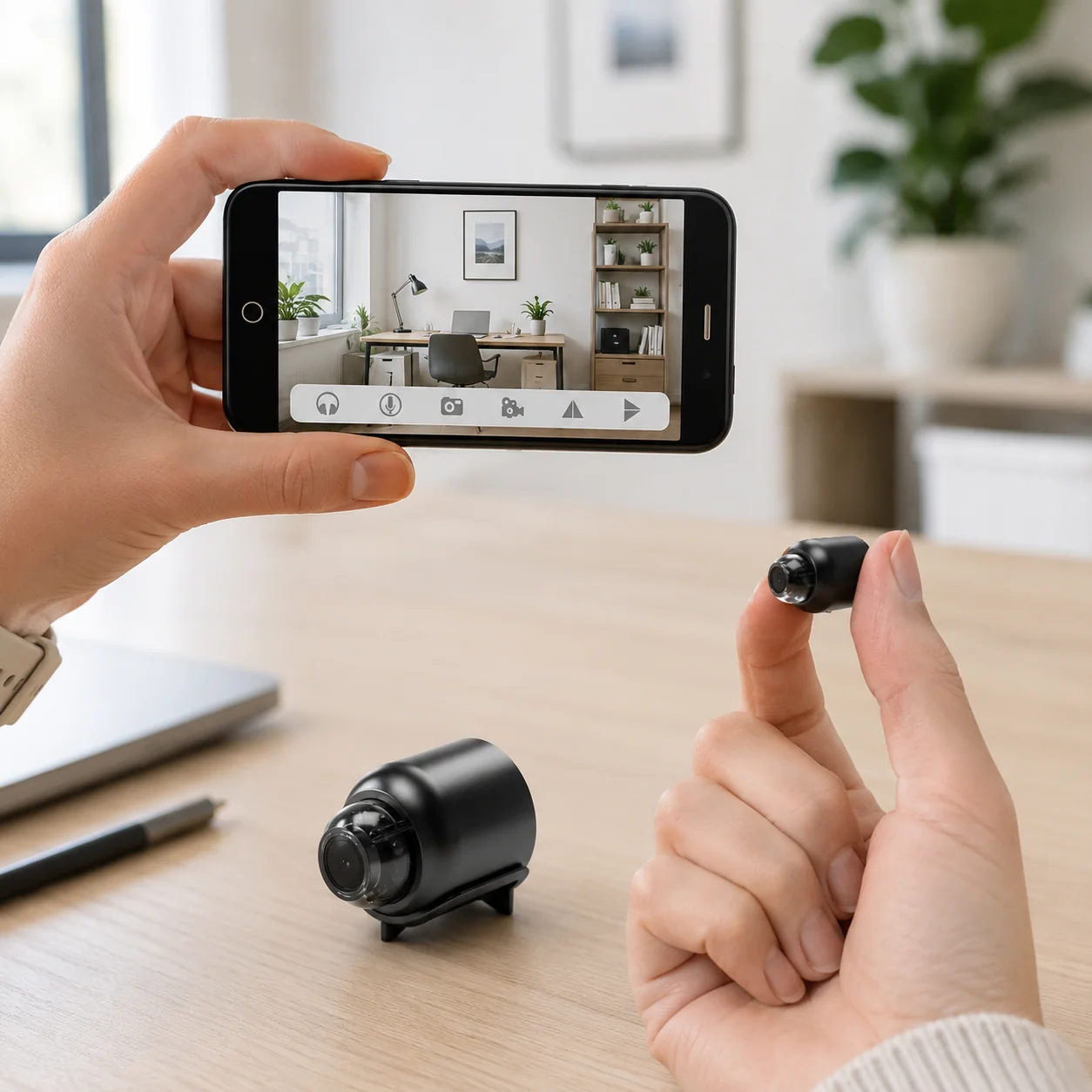 Compact Wireless HD Home Surveillance Camera