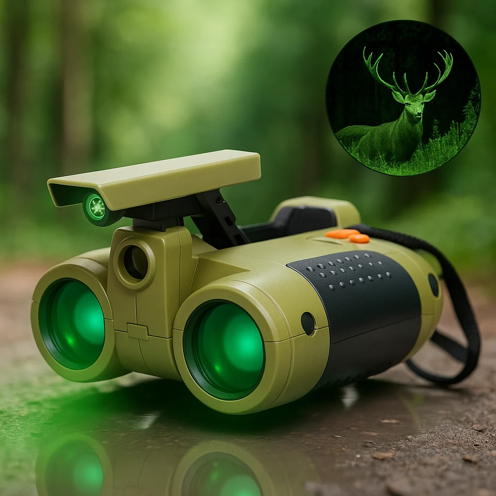 Kids Binoculars Night Vision Toy Spotlight Outdoor Play