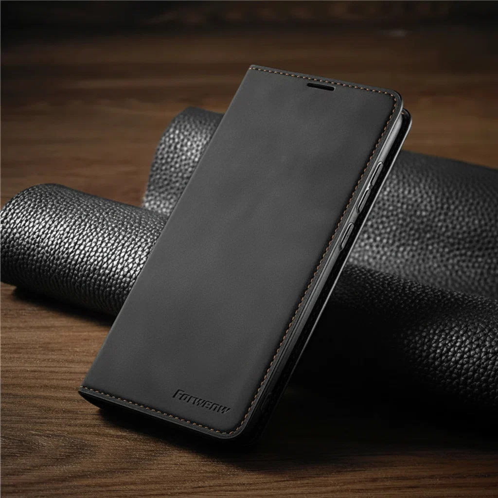 Card Slot Leather Wallet Case for iPhone
