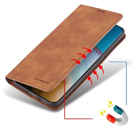 Magnetic Leather Phone Case for iPhone