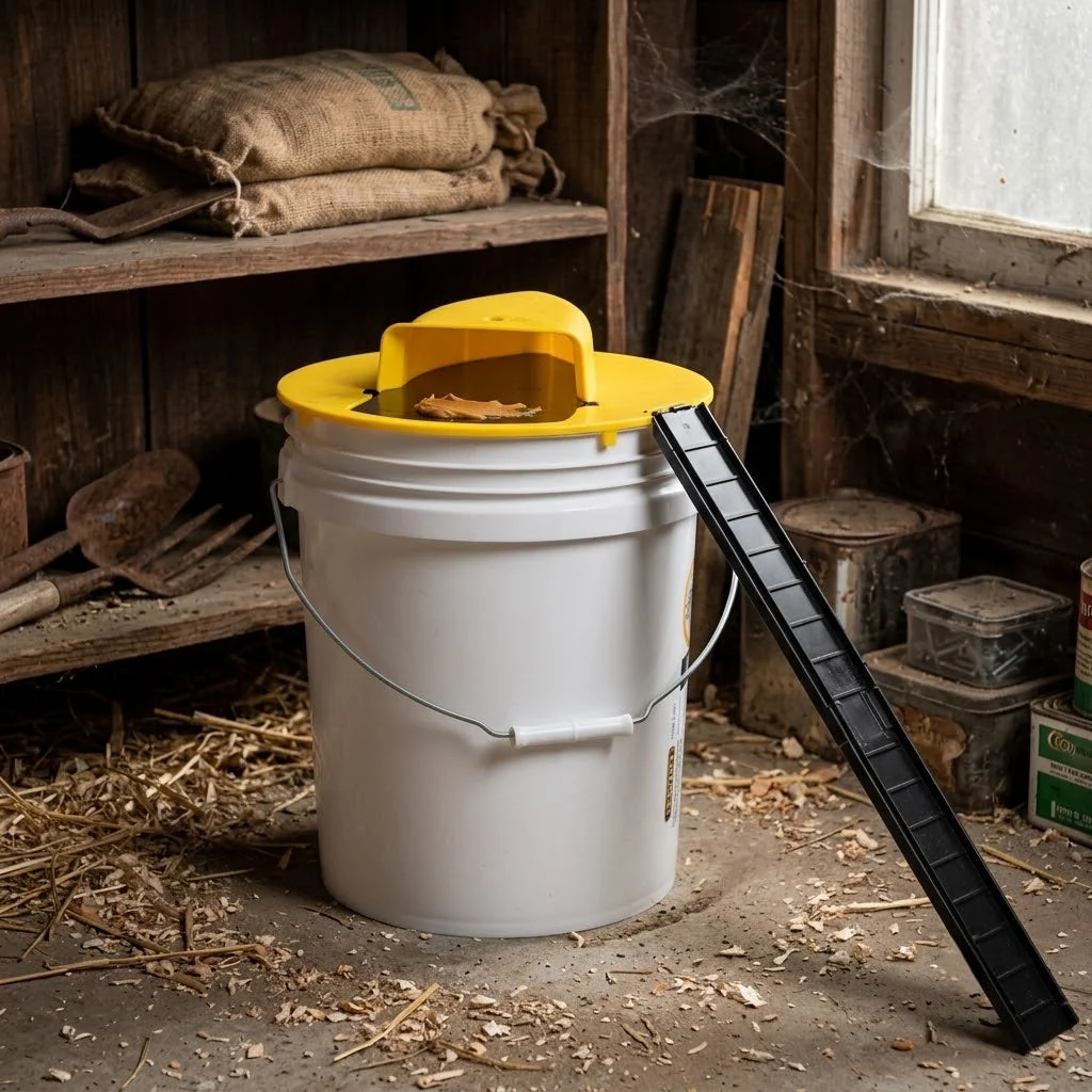Auto Reset Bucket Lid Rodent Trap