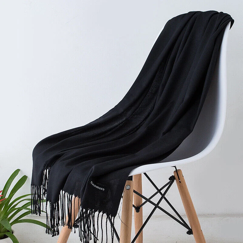 Women's Long Tassel Winter Wrap Shawl