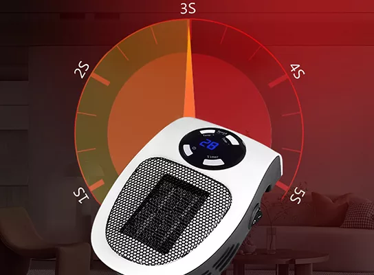 Compact Room Heater with Timer and Remote