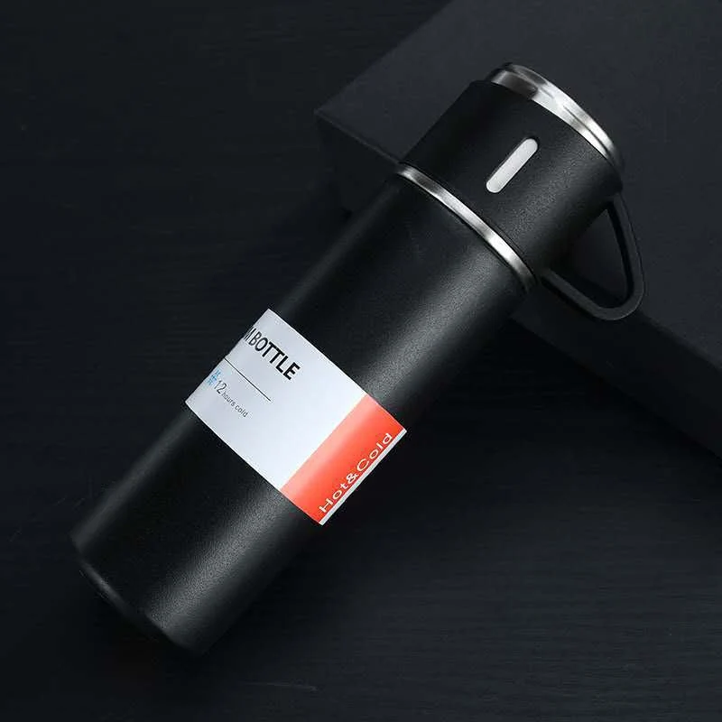 Insulated Stainless Steel Flask Set for Outdoor Adventures