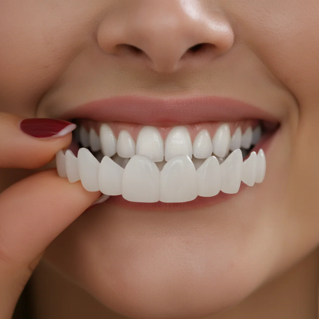Snap-On Cosmetic Tooth Veneers for Instant Smile Cover