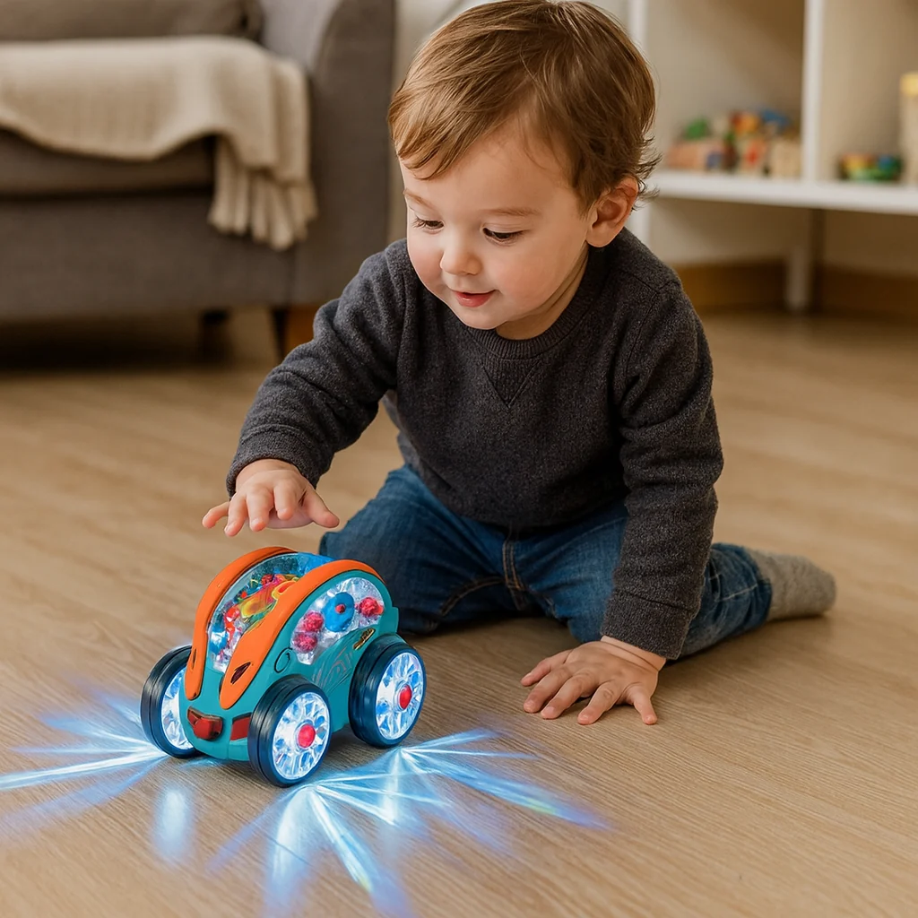 Toy Car Light Up Spinning Toddler Vehicle Music Lights